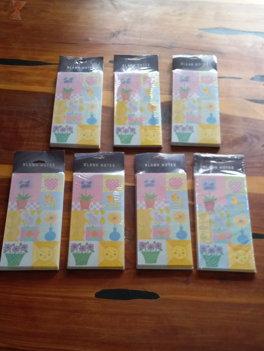 Lot of 7 Vintage Blank Note Cards Packs Sealed Floral Retro Stationery